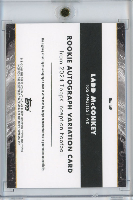 2024 Topps Inception Ladd McConkey #RAVLM Autograph Rookie RC Football Card