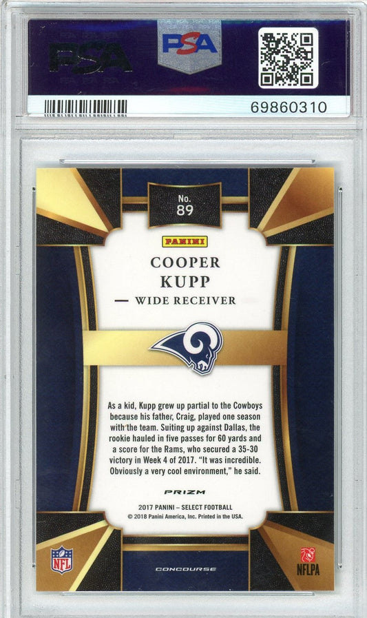 Graded 2017 Panini Select Cooper Kupp #89 Rookie RC Football Card PSA 10 Gem Mint