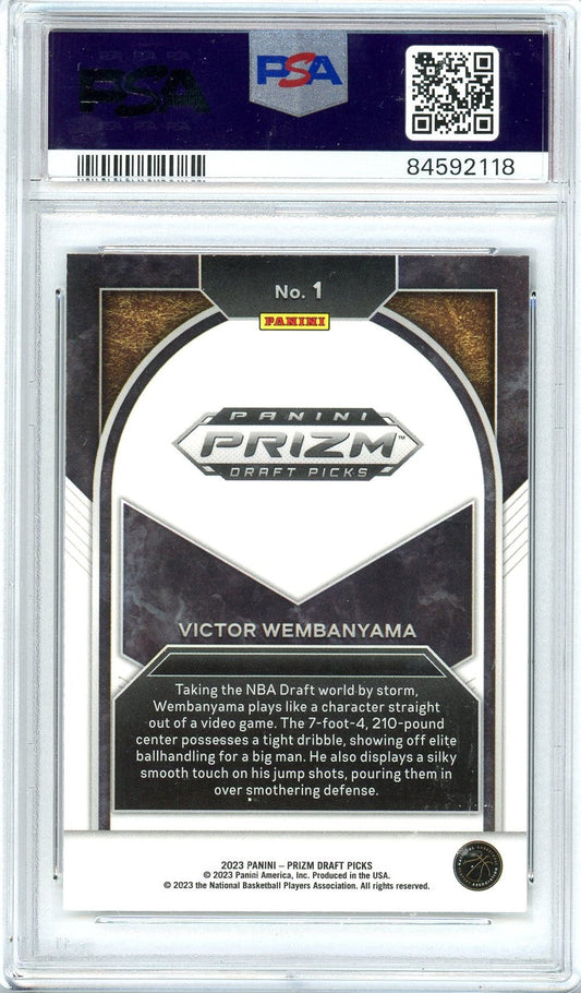 Graded 2023 Panini Prizm Draft Picks Victor Wembanyama #1 Brilliance Rookie RC Basketball Card PSA 10 Gem Mint