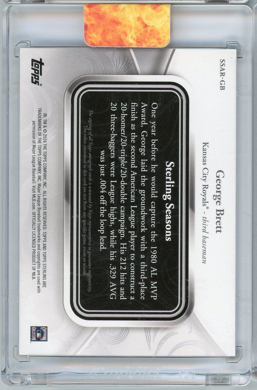 2024 Topps Sterling Sterling Season 1979 George Brett #SSAR-GB Game Used Memorabilia Autograph /25 Baseball Card