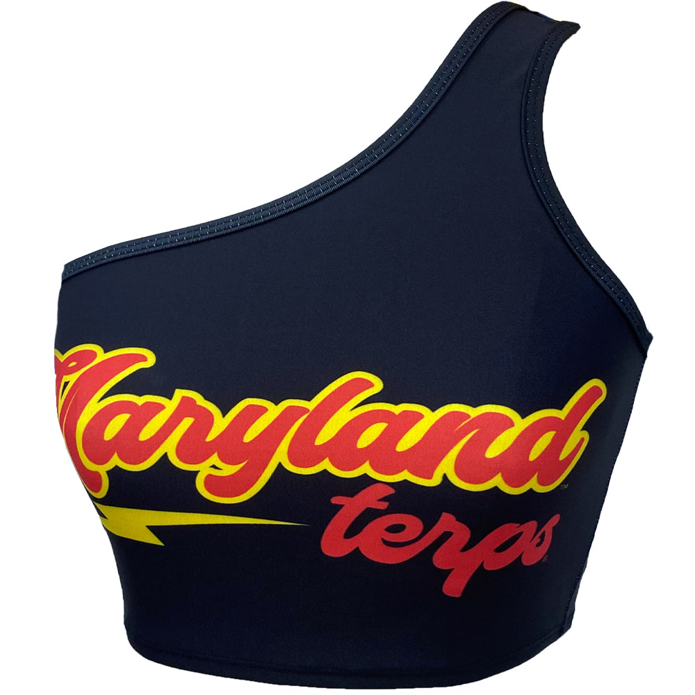 Maryland Terps Lightning One Shoulder Top