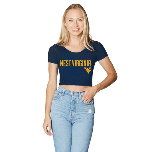 West Virginia Mountaineers Navy Blue Babydoll Tee