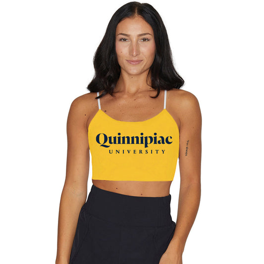 Quinnipiac Yellow Spaghetti Tank Top