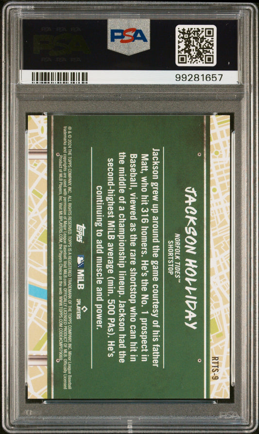 Graded 2024 Topps Pro Debut Jackson Holliday #RTTS9 Road to the Show Rookie RC Baseball Card PSA 10 Gem Mint
