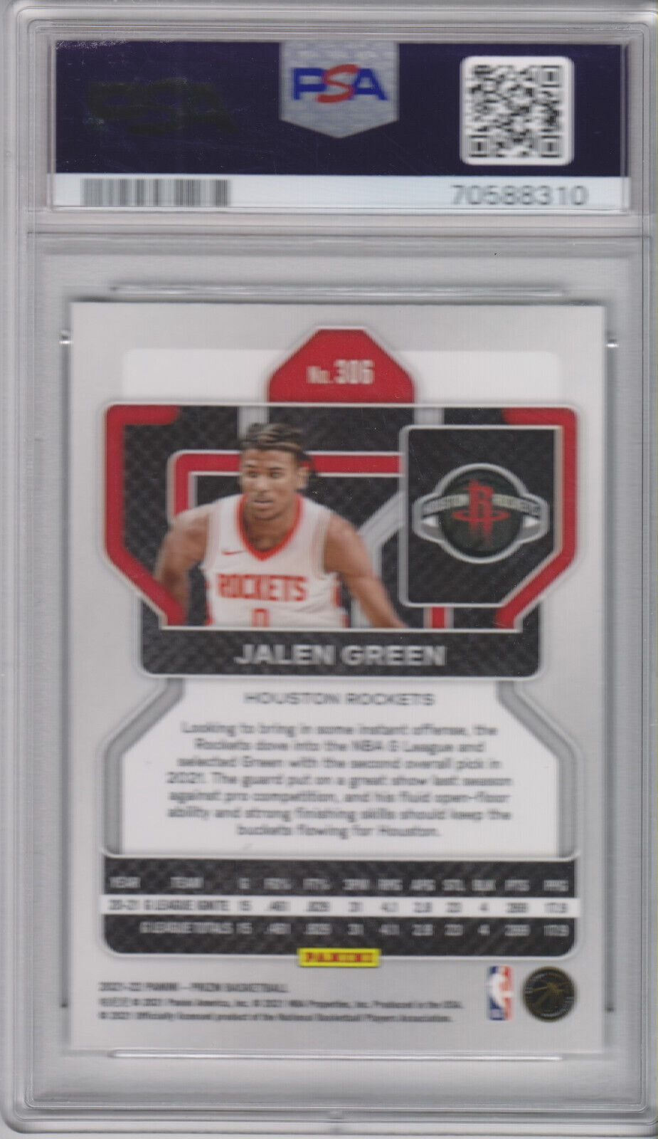 Graded 2021 Panini Prizm Jalen Green #306 Rookie RC Basketball Card PSA 10 Gem Mint