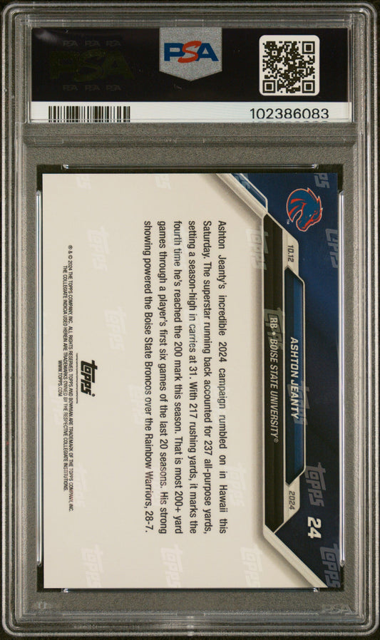 Graded 2024 Topps Bowman U Now Ashton Jeanty #24 Rookie RC Football Card PSA 10 Gem Mint