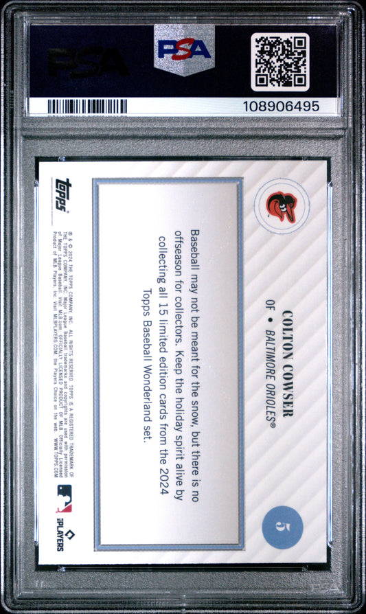 Graded 2024 Topps Wonderland Colton Cowser #5 Rookie RC Baseball Card PSA 9 Mint