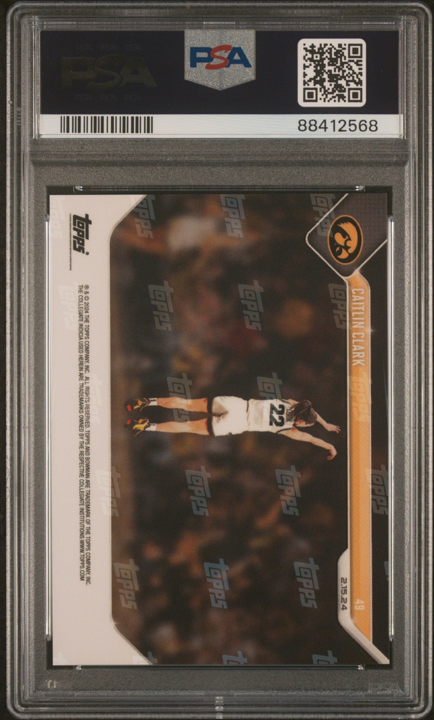 Graded 2023 Topps Bowman U Now Caitlin Clark #49 Rookie RC Basketball Card PSA 10 Gem Mint