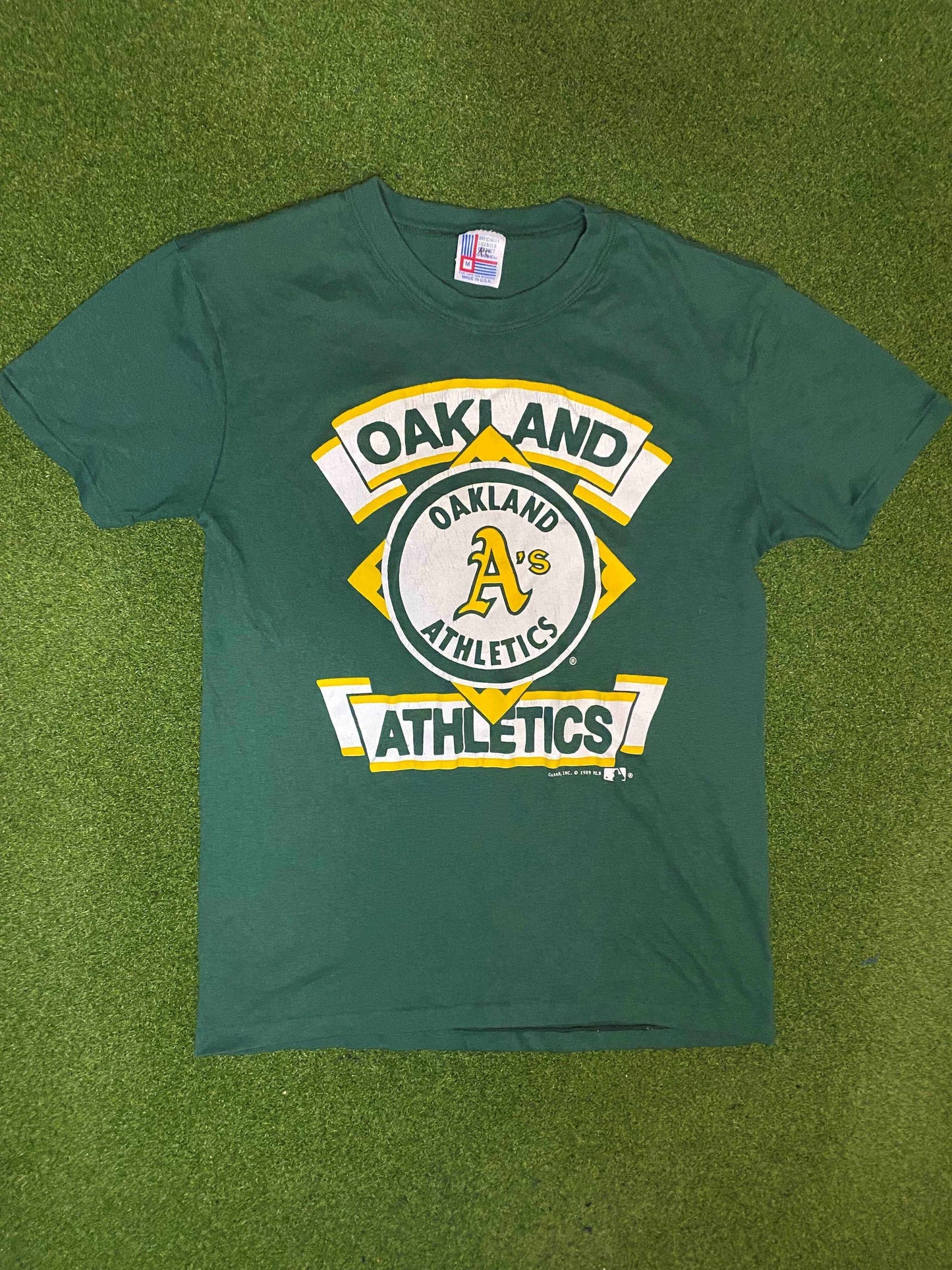 1989 Oakland Athletics - Vintage MLB Tee Shirt (Medium) - Gametime Vintage