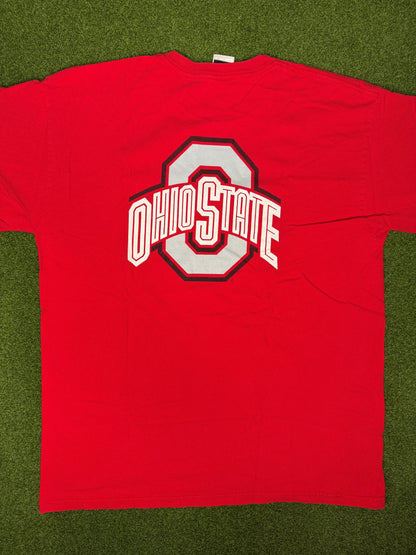 00s Ohio State Buckeyes - Double Sided - Vintage College T Shirt (Large)