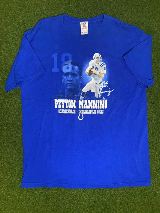 00s Indianapolis Colts - Peyton Manning - Vintage NFL Player Tee Shirt (XL) - GAMETIME VINTAGE