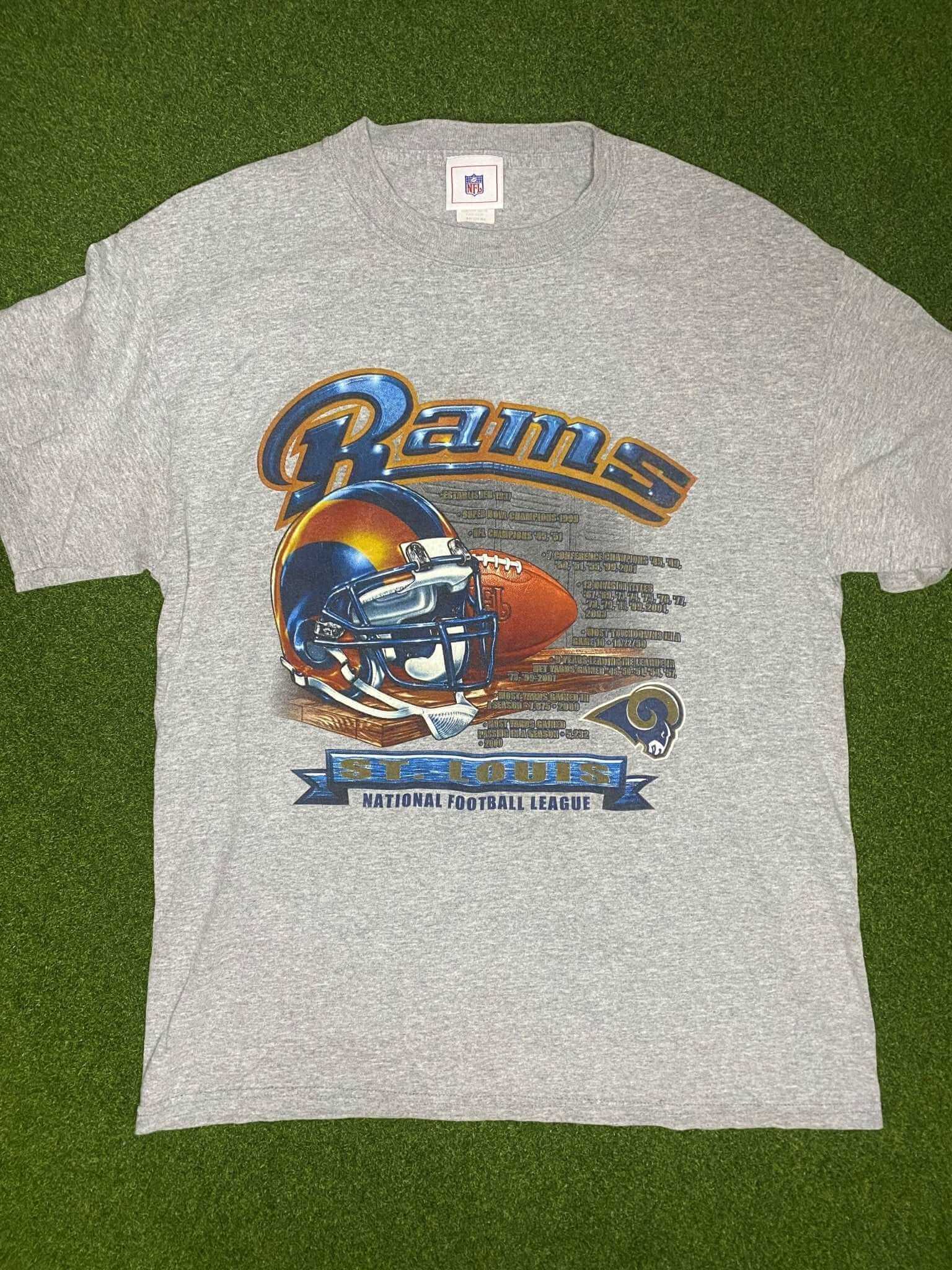 00s St. Louis Rams - Vintage NFL Tee Shirt (Medium) - GAMETIME VINTAGE