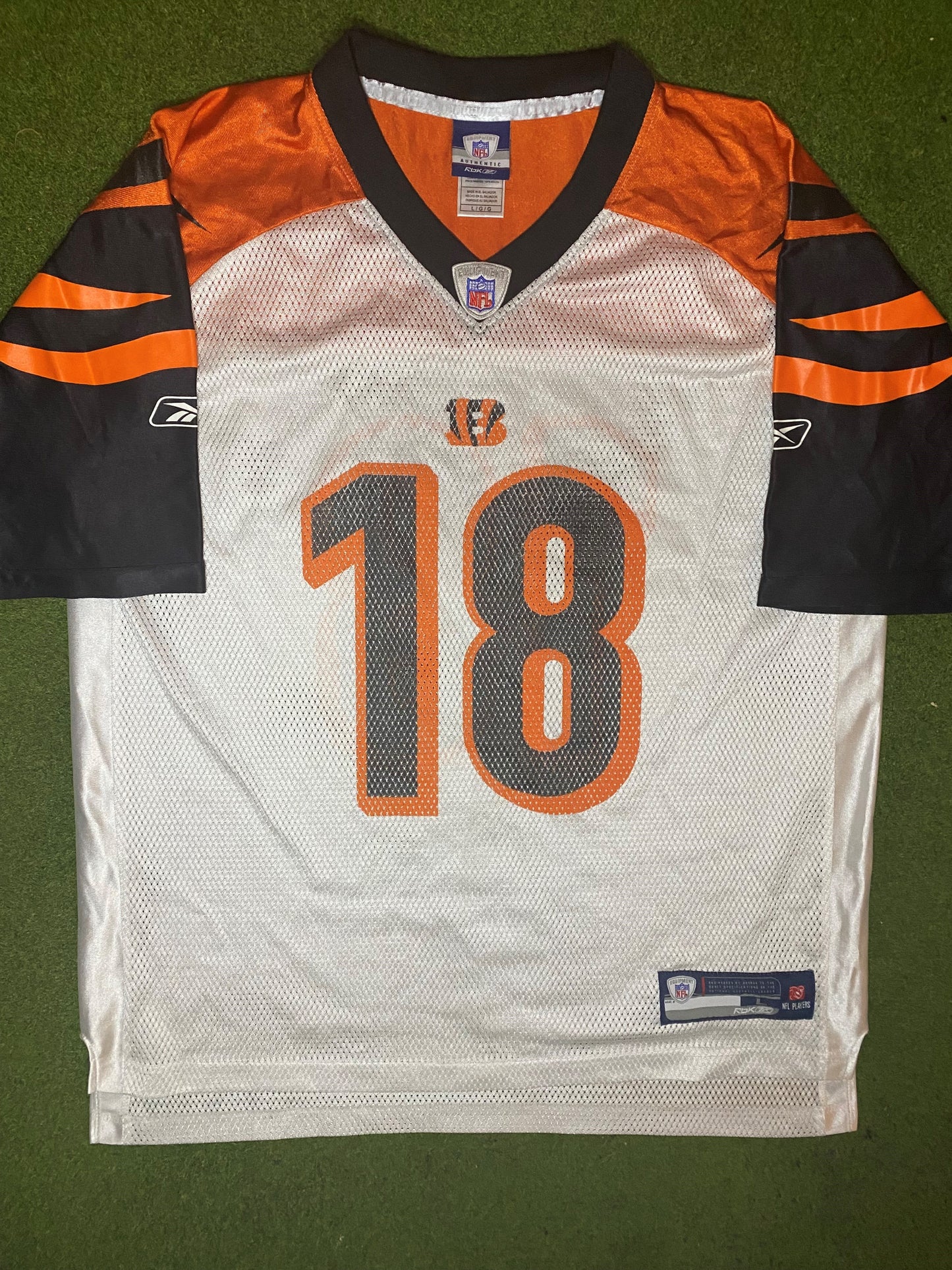 00s Cincinnati Bengals - AJ Green #18 - Reebok - Vintage NFL Jersey (Large) Gametime Vintage