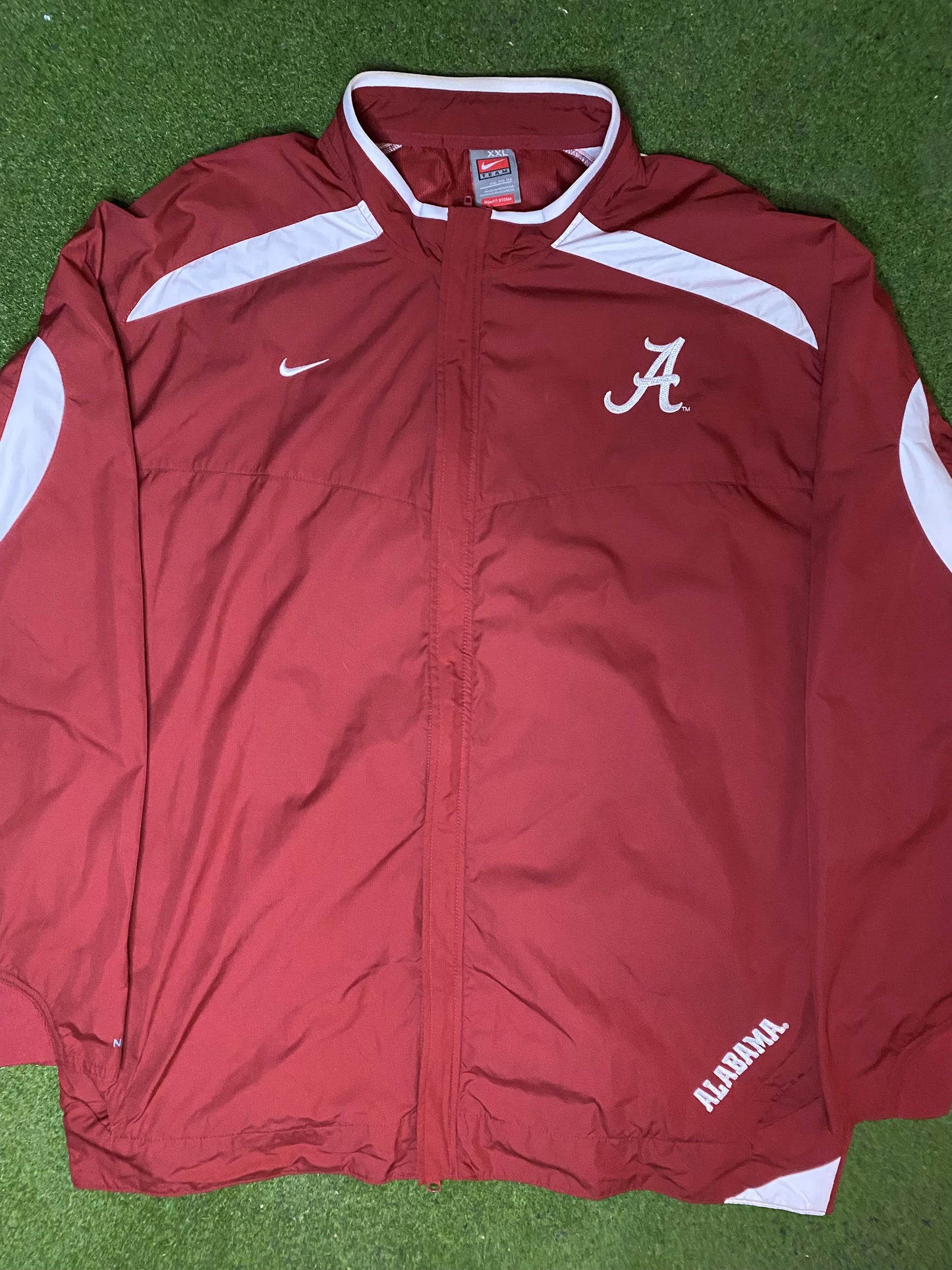 00s Alabama Crimson Tide - Nike - Vintage College Zip Windbreaker (2XL) Gametime Vintage