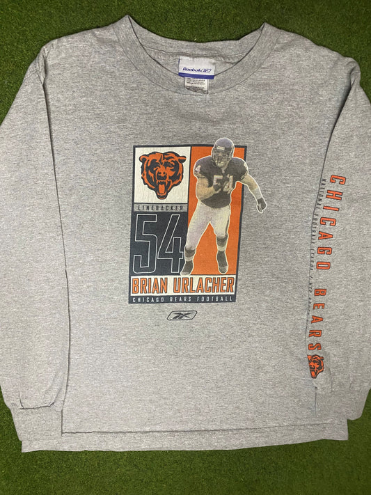 00s Chicago Bears - Brian Urlacher - Vintage NFL Long Sleeve (Youth Large) - Gametime Vintage