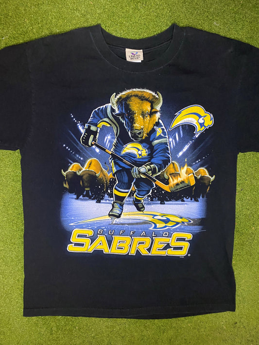 00s Buffalo Sabres - Liquid Blue - Vintage NHL T-Shirt (Large)