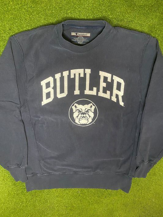 00s Butler Bulldogs - Reverse Weave - Vintage College Sweatshirt (Small)