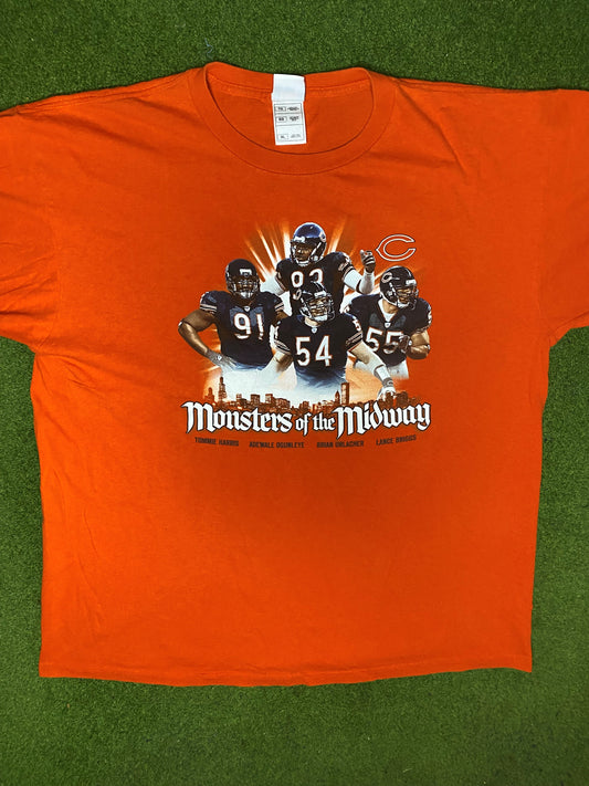 00s Chicago Bears - Monsters of the Midway - Vintage NFL T-Shirt (XL) 