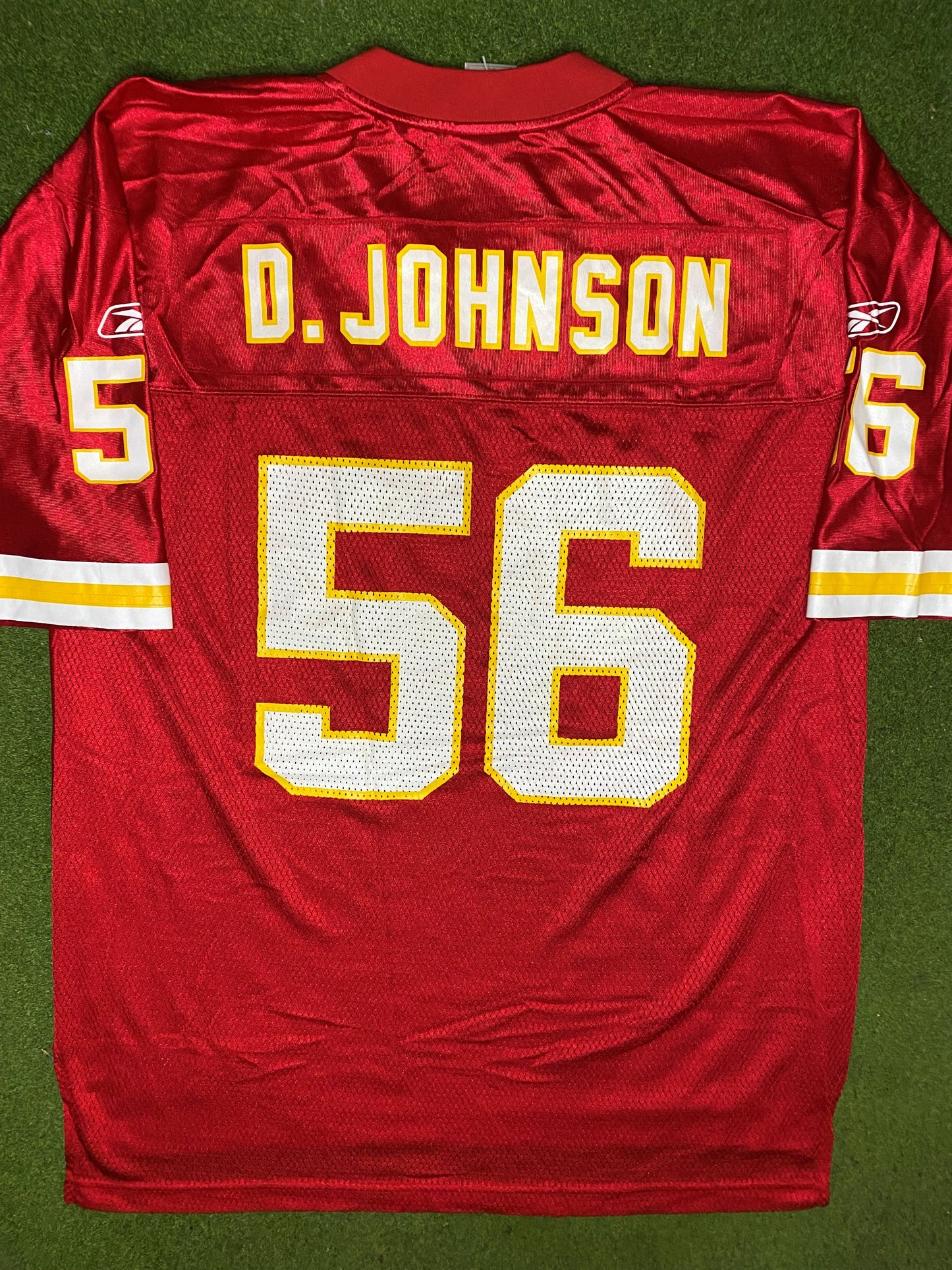 00s Kansas City Chiefs - Derrick Johnson #56 - Reebok - Vintage NFL Jersey (Large) 