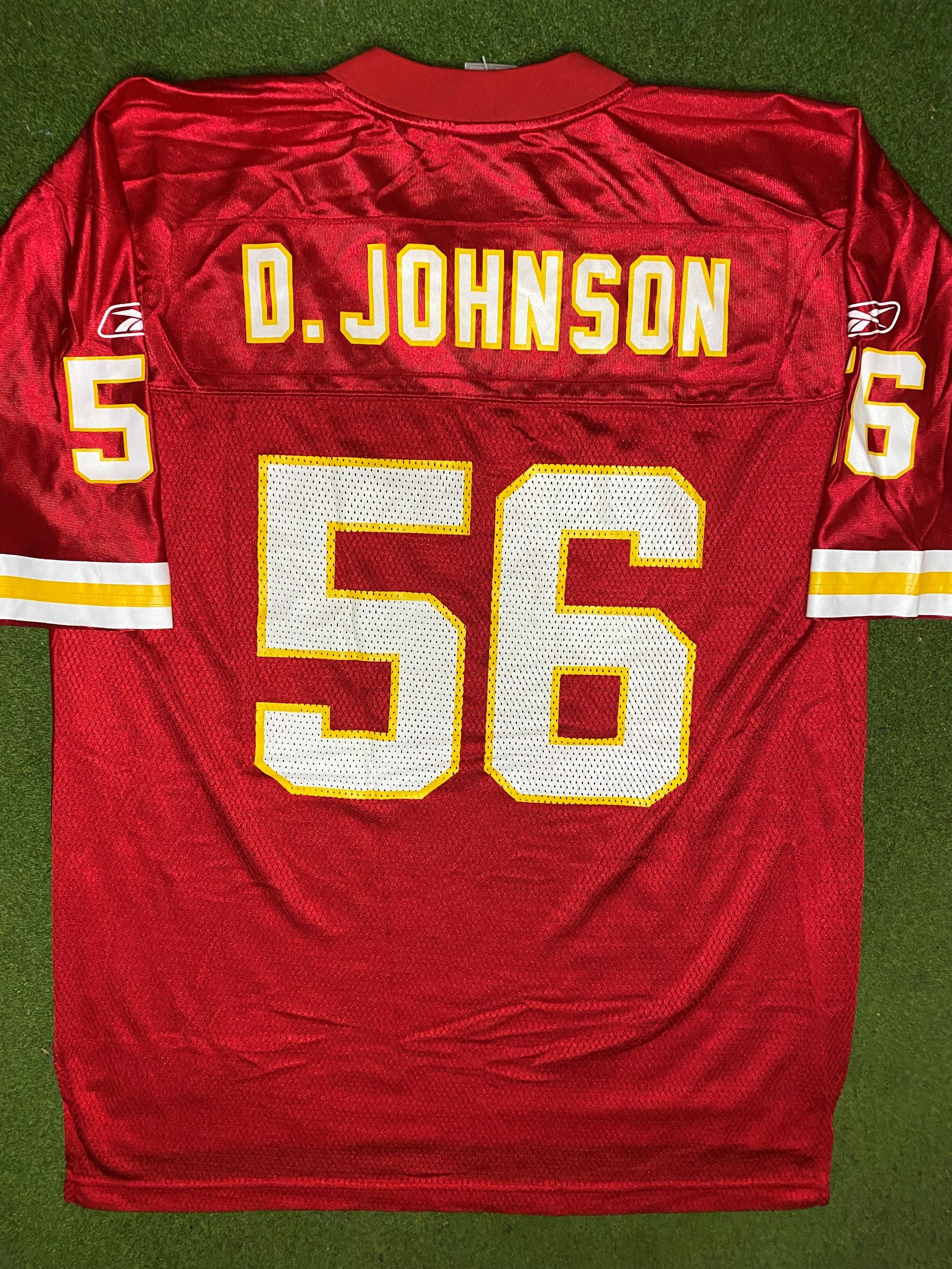 00s Kansas City Chiefs - Derrick Johnson #56 - Reebok - Vintage NFL Jersey (Large) 