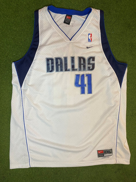 00s Dallas Mavericks - Dirk Nowitzki #41 - Nike - Vintage NBA Jersey (2XL) Gametime Vintage