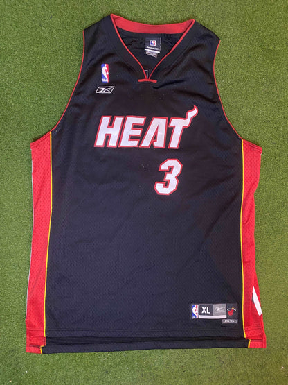 00s Miami Heat - Dwayne Wade #3 - Reebok Stitched - Vintage NBA Jersey (XL)