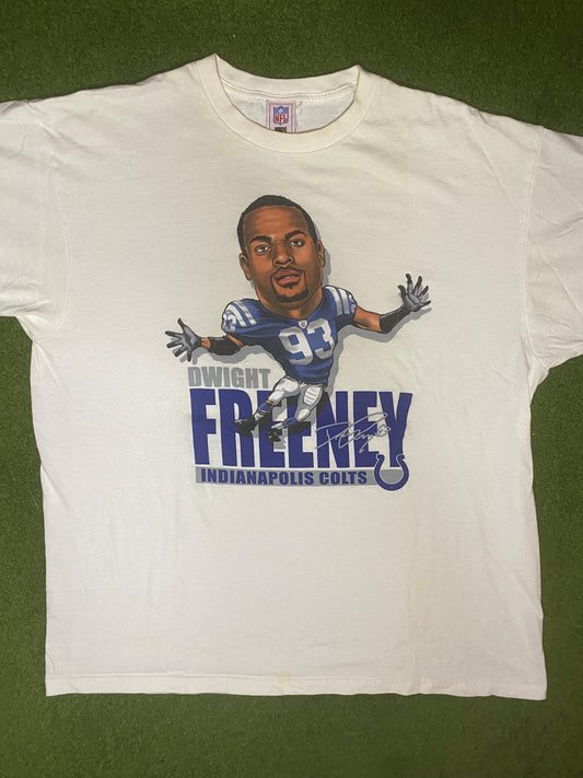 00s Indianapolis Colts - Dwight Freeney - Vintage NFL Player T-Shirt (XL)