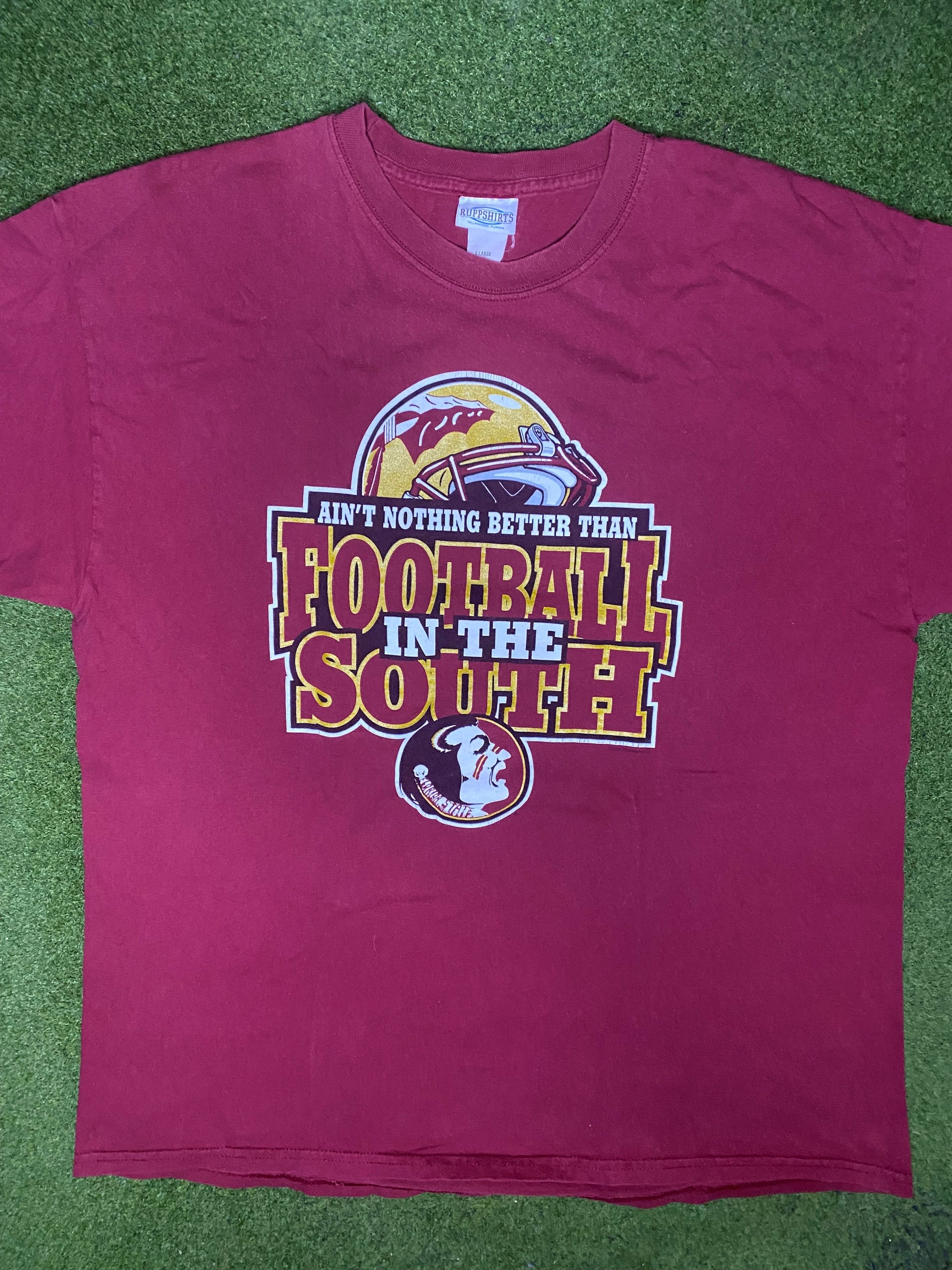 00s Florida State Seminoles - Football In The South - Vintage College T Shirt (XL) - Gametime Vintage