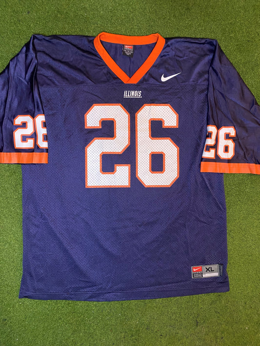 00s Illinois Fighting Illini - #26 - Nike - Vintage College Football Jersey (XL)