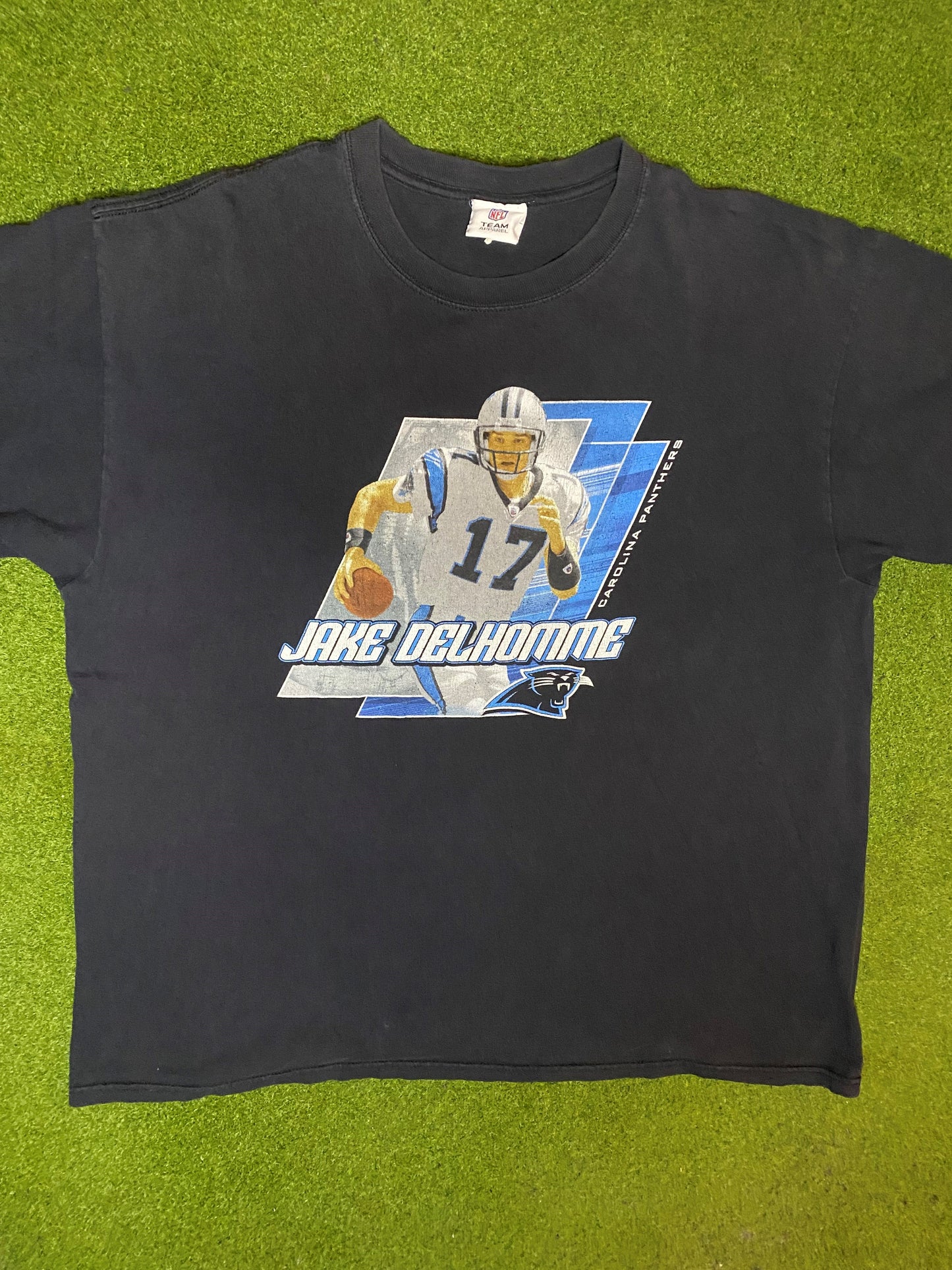 00s Carolina Panthers - Jake Delhomme - Vintage NFL Player T-Shirt (XL)