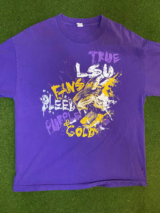 00s LSU Tigers - Vintage College T-Shirt (XL)