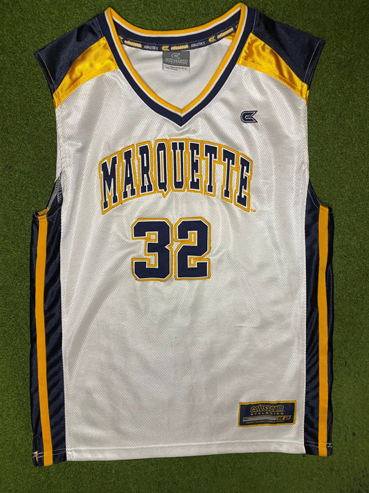 00s Marquette Golden Eagles - Vintage College Basketball Jersey (Youth Large) - Gametime Vintage