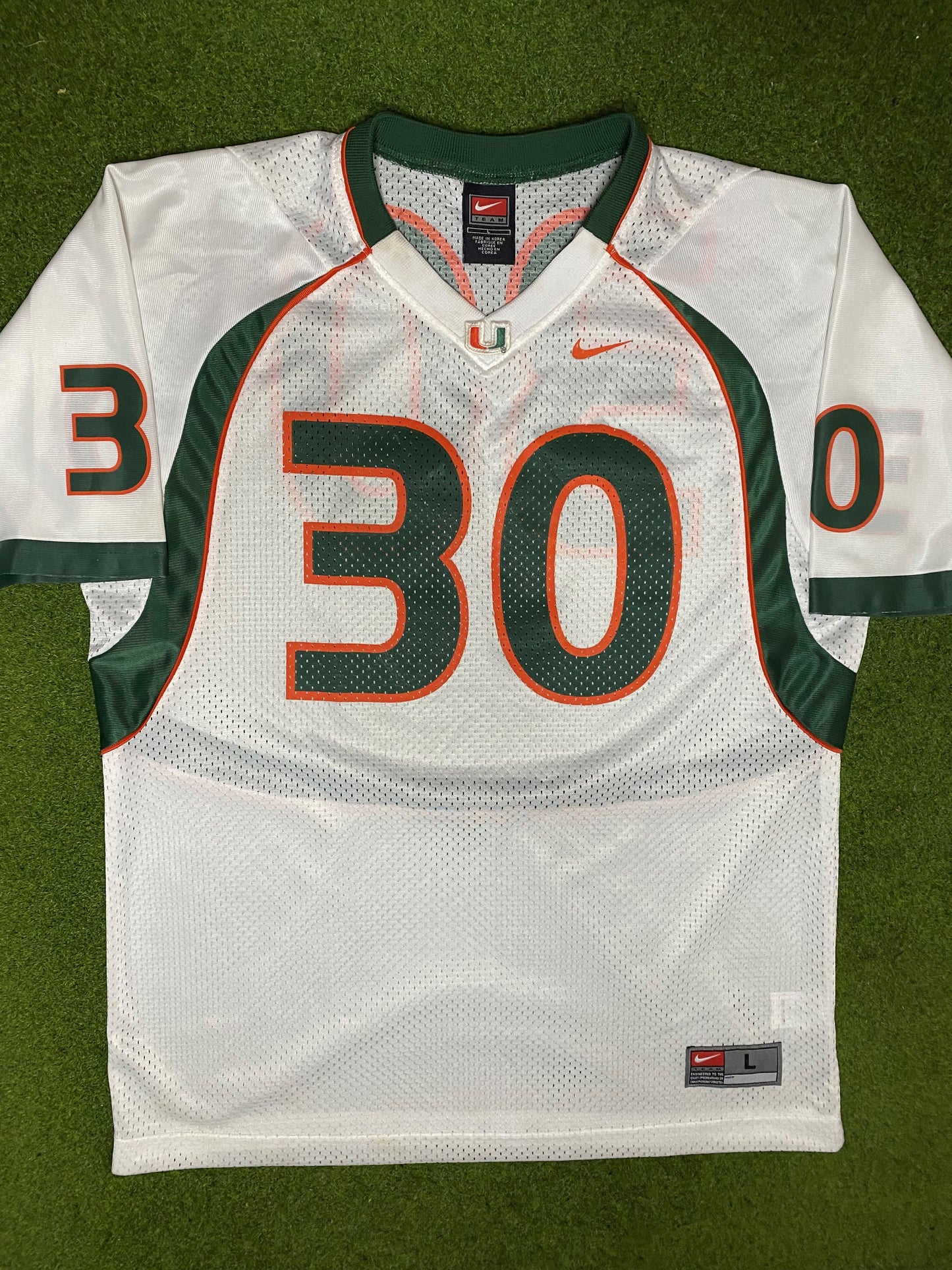 00s Miami Hurricanes - Nike - Vintage College Football Jersey (Large) Gametime Vintage