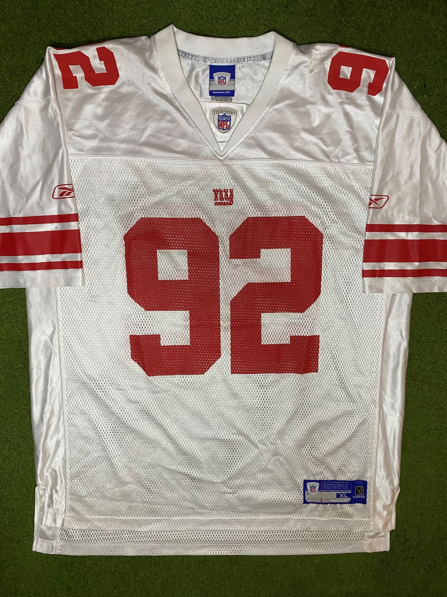 00s New York Giants - Michael Strahan #92 - Reebok - Vintage NFL Jersey (XL) Gametime Vintage