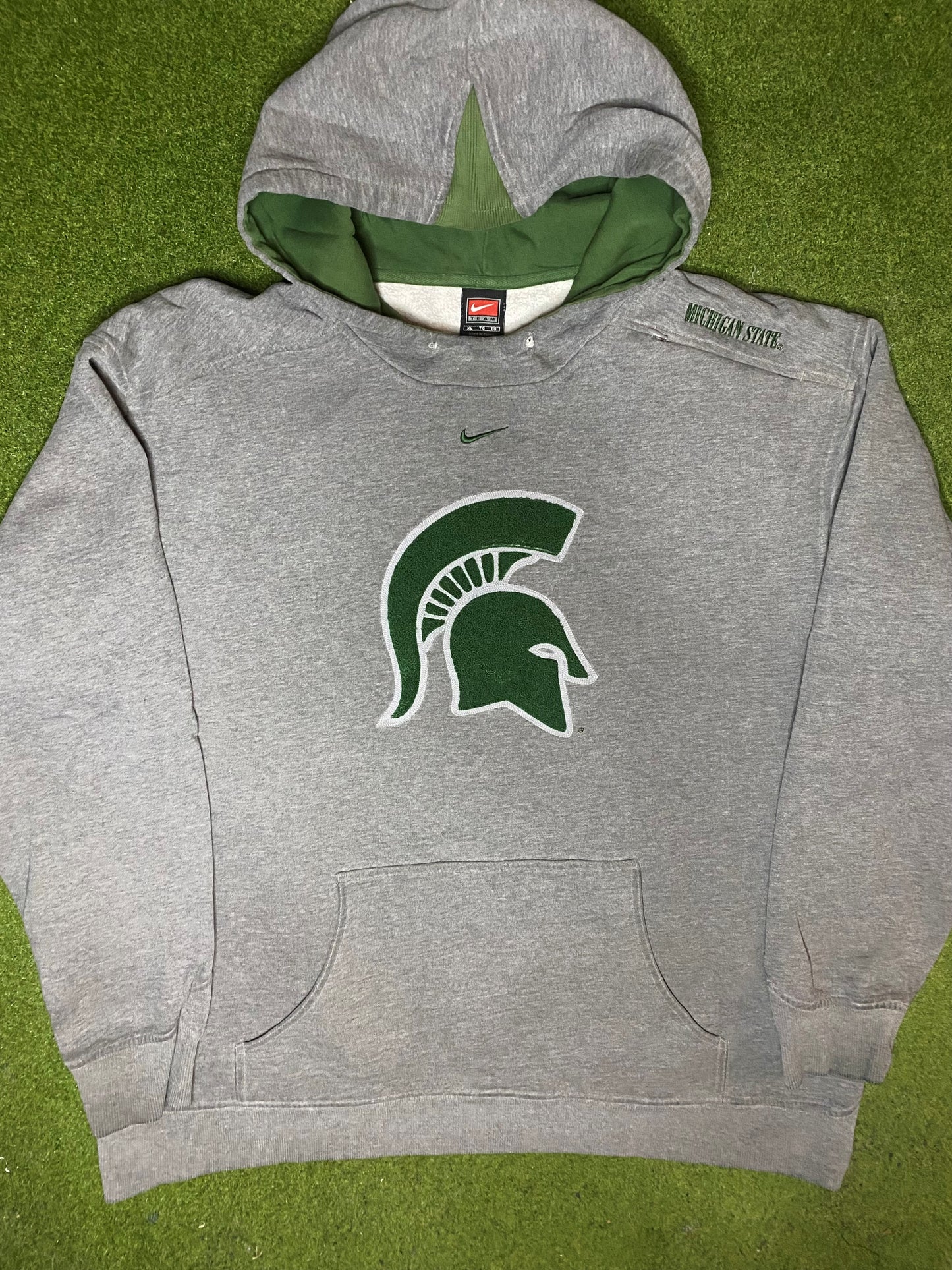 00s Michigan State Spartans - Heavyweight Nike - Vintage College Hoodie (XL)