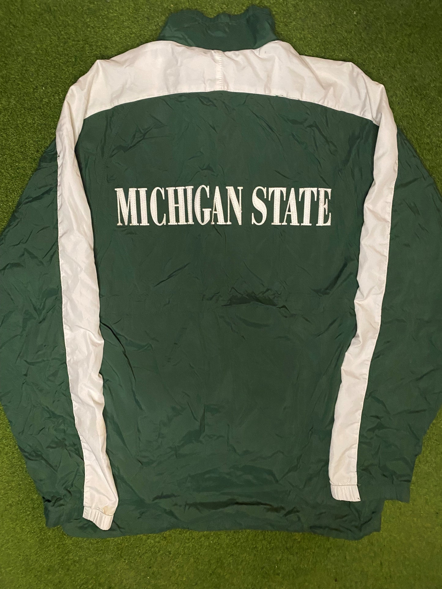 00s Michigan State Spartans - Nike - Vintage College Windbreaker (Small) - Gametime Vintage
