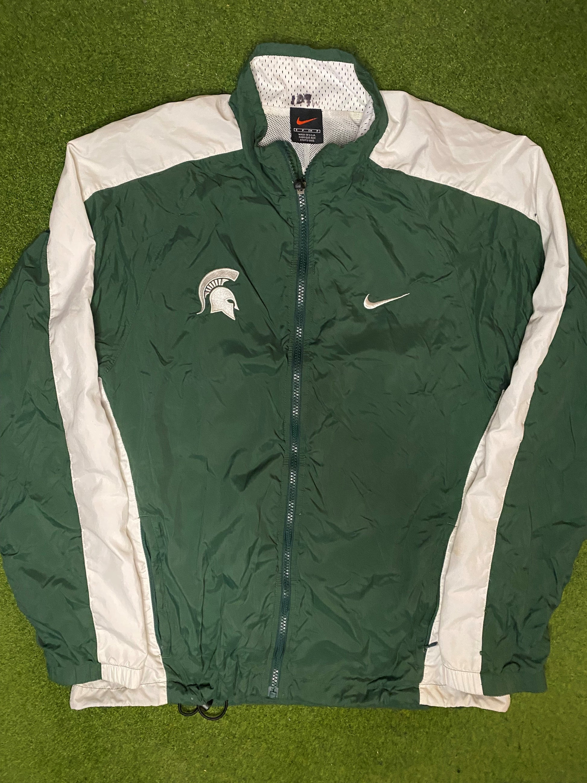 00s Michigan State Spartans - Nike - Vintage College Windbreaker (Small) - Gametime Vintage