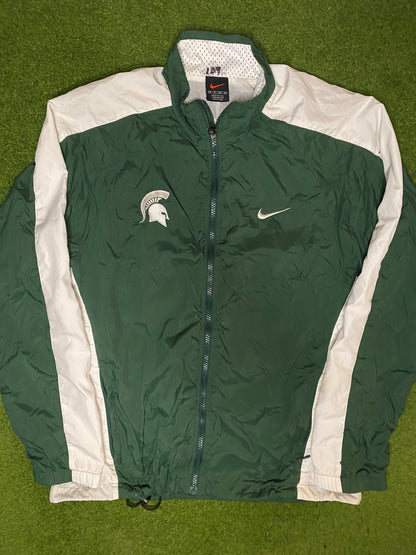 00s Michigan State Spartans - Nike - Vintage College Windbreaker (Small) - Gametime Vintage