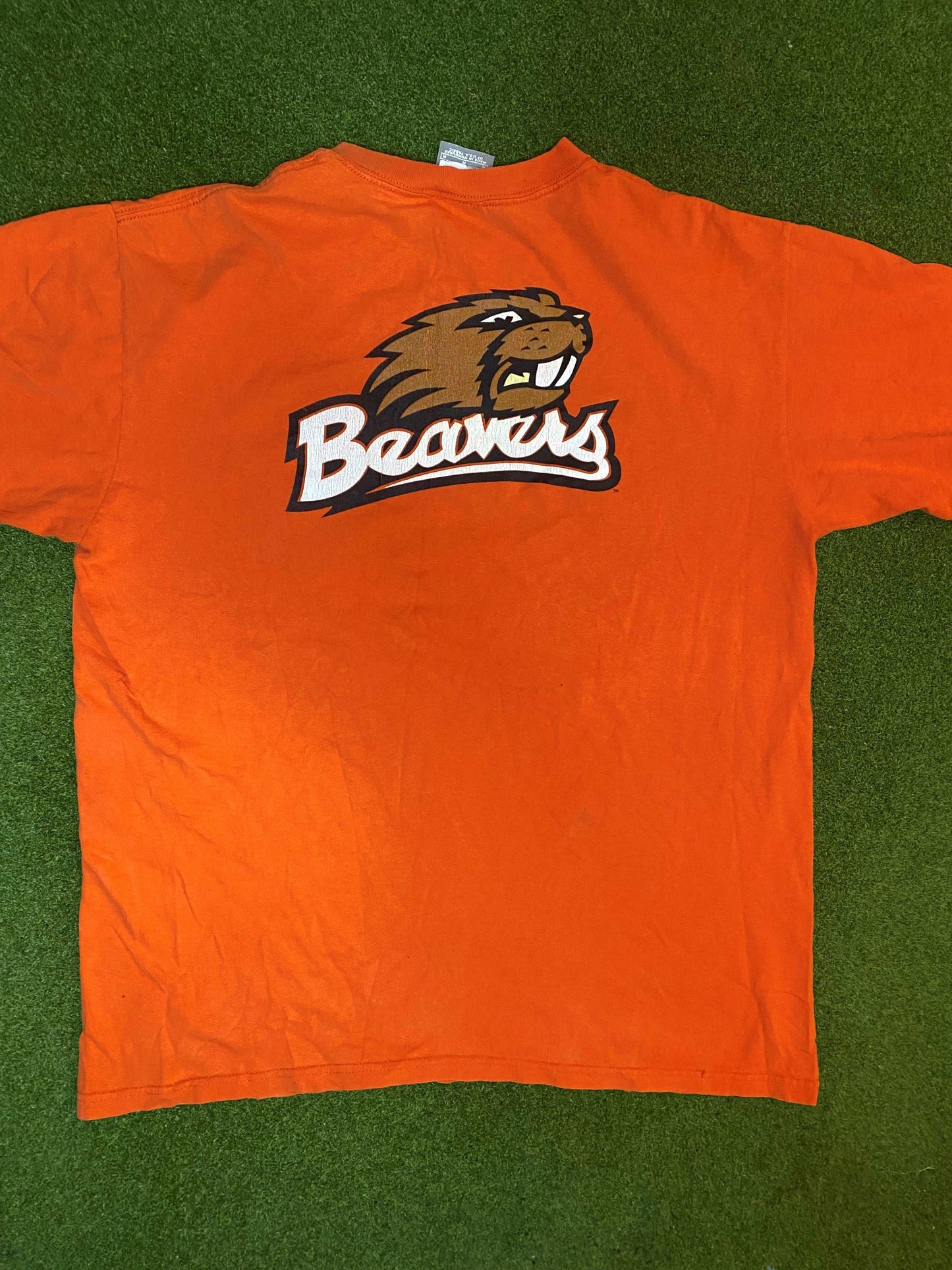 00s Oregon State Beavers - Nike - Double Sided - Vintage College T-Shirt (Medium)