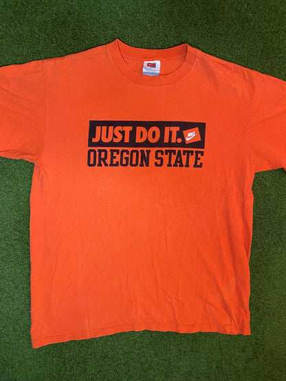 00s Oregon State Beavers - Nike - Double Sided - Vintage College T-Shirt (Medium)