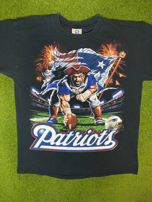 00s New England Patriots - Liquid Blue - Vintage NFL T-Shirt (XL) 