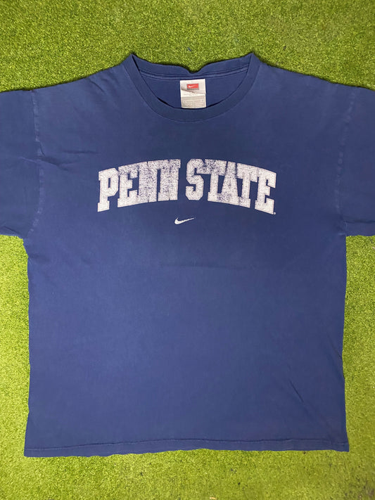 00s Penn State Nittany Lions - Vintage College T Shirt (Large) - Gametime Vintage