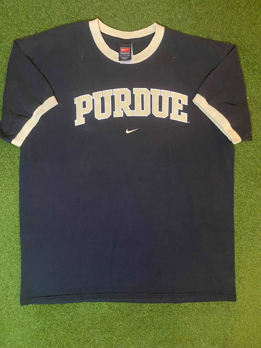 00s Purdue Boilermakers - Nike - Vintage College T-Shirt (Large) - Gametime Vintage