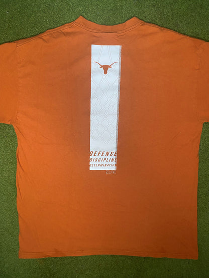 00s Texas Longhorns - Vintage College Basketball T Shirt (XL)