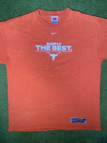 00s Texas Longhorns - Simply The Best - Vintage College T Shirt (XL)