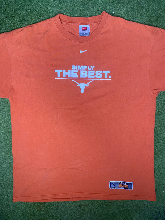 00s Texas Longhorns - Simply The Best - Vintage College T Shirt (XL)