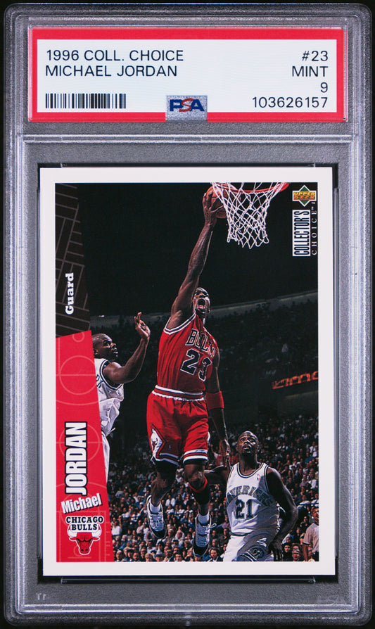 Graded 1996 Upper Deck Collectors Choice Michael Jordan #23 Basketball Card PSA 9 Mint