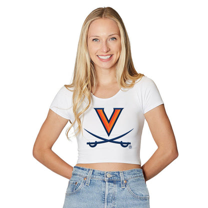 Virginia Cavaliers White Babydoll Tee