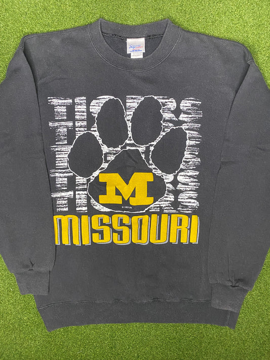 1983 Missouri Tigers - Vintage College Crewneck Sweatshirt (Large)