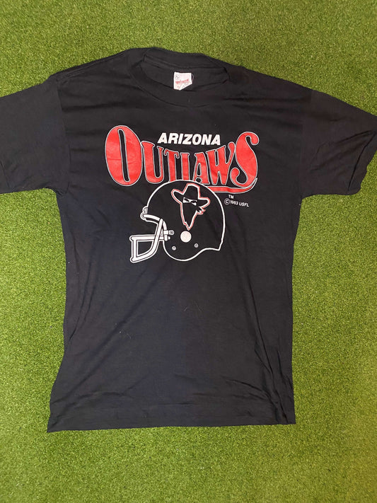 1983 Arizona Outlaws - Vintage USFL Tee Shirt (Medium) Gametime Vintage